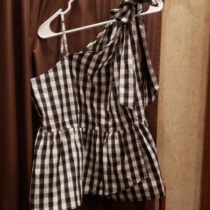 Who What Wear women's  one shoulder blouse